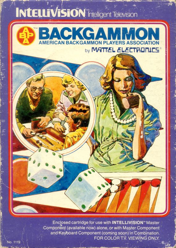 ABPA Backgammon box art for Intellivision